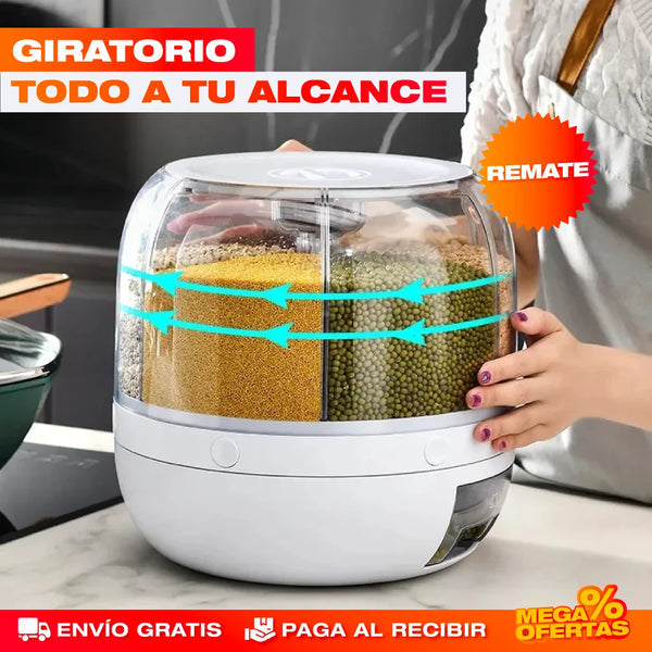 DISPENSADOR GIRATORIO 360º | ALIMENTOS Y GRANOS PROTEGIDOS