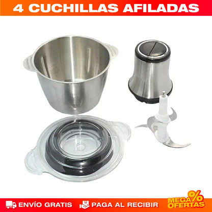 MOLINO PICADOR ELÉCTRICO ACERO INOXIDABLE 🔥2 LITROS🔥 (TAMAÑO GRANDE)
