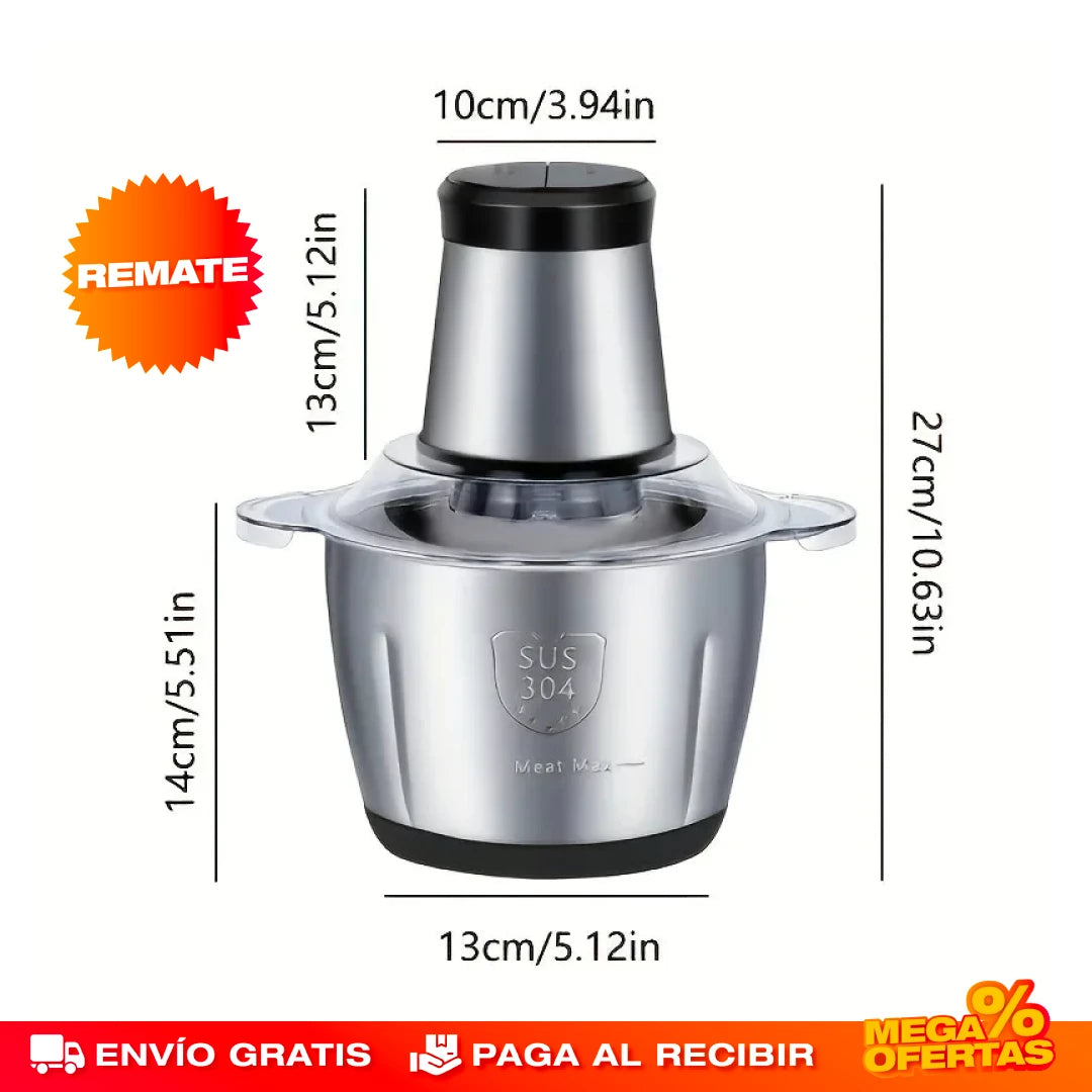 MOLINO PICADOR ELÉCTRICO ACERO INOXIDABLE 🔥2 LITROS🔥 (TAMAÑO GRANDE)