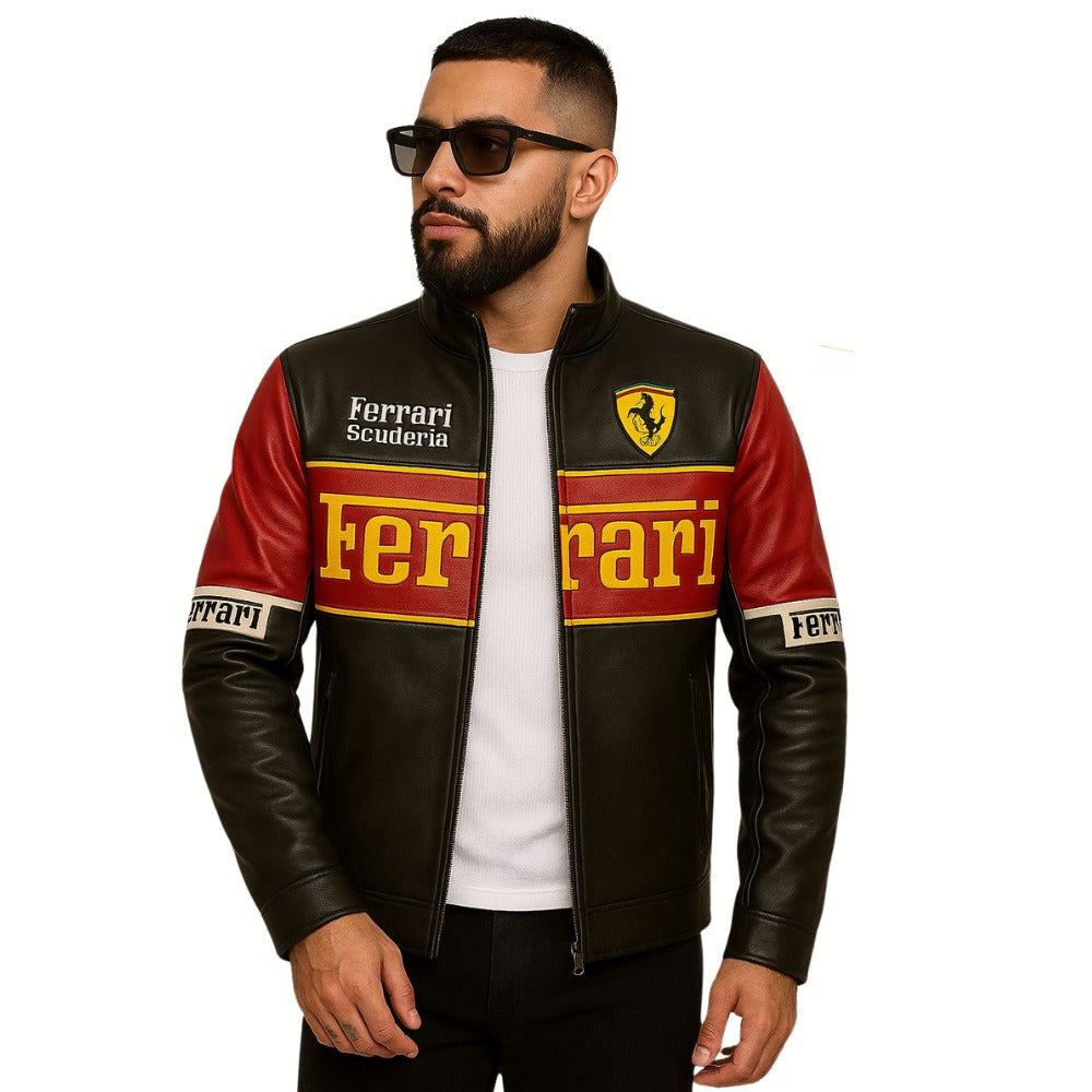 CHAQUETA LA FERRARI SCUDERIA - CUERO
