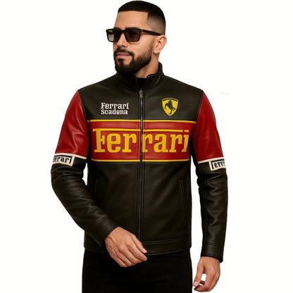 CHAQUETA LA FERRARI SCUDERIA - CUERO