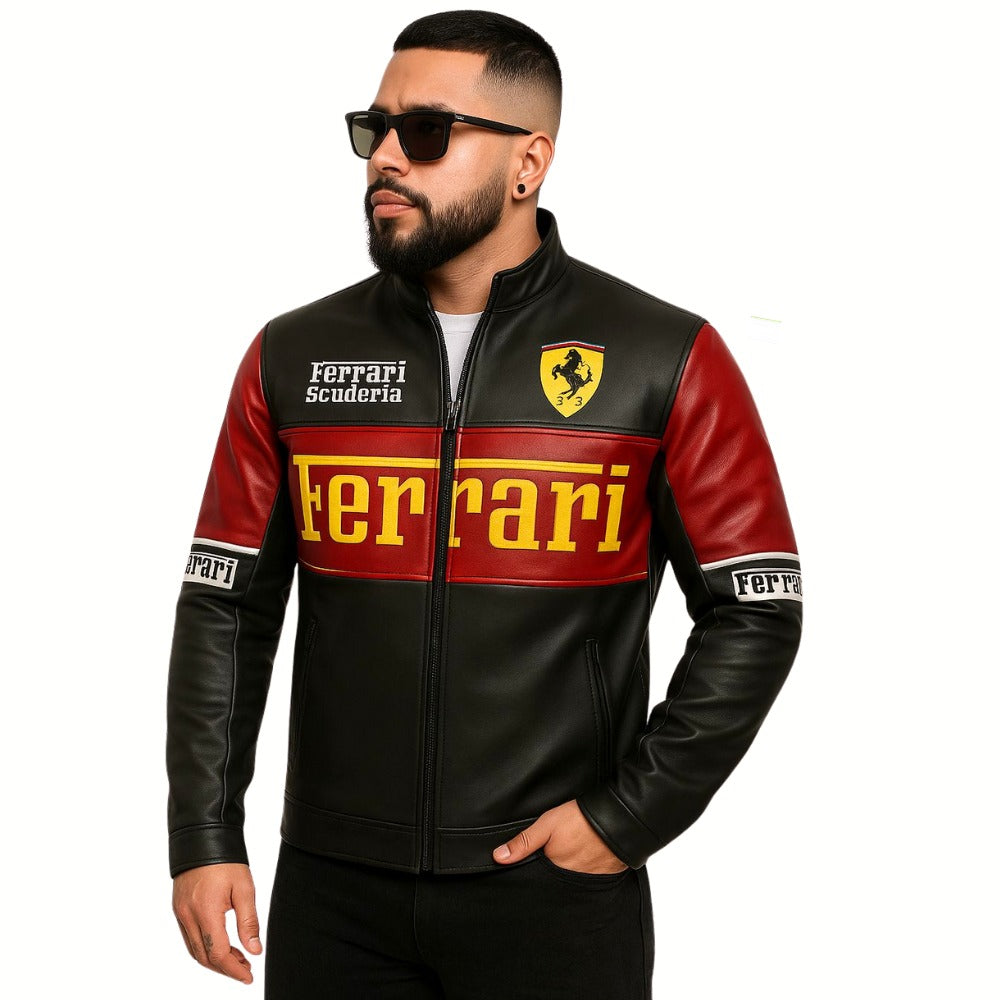 CHAQUETA LA FERRARI SCUDERIA - CUERO